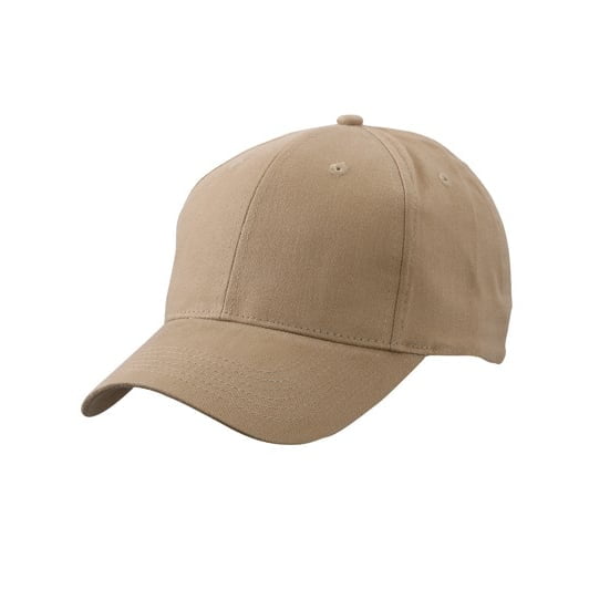 beżowa czapka reklamowa z logo