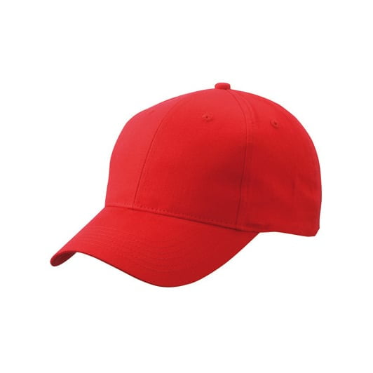 jasnoczerwona czapka reklamowa z logo