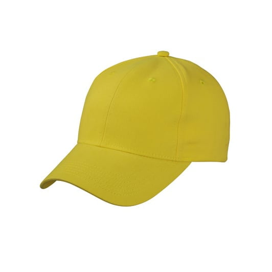 żólta czapka reklamowa z logo