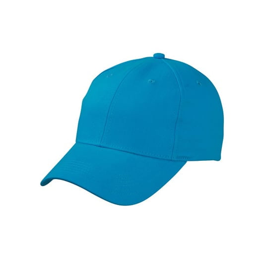 turkusowa czapka reklamowa z logo