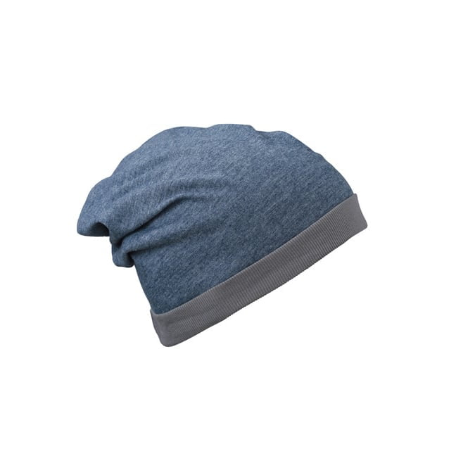 Blue Melange/Dark Grey - Czapka letnia Heather Beanie