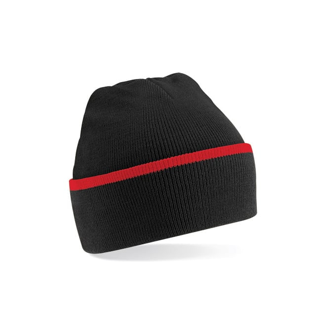 Black/Classic Red - Czapka zimowa Teamwear