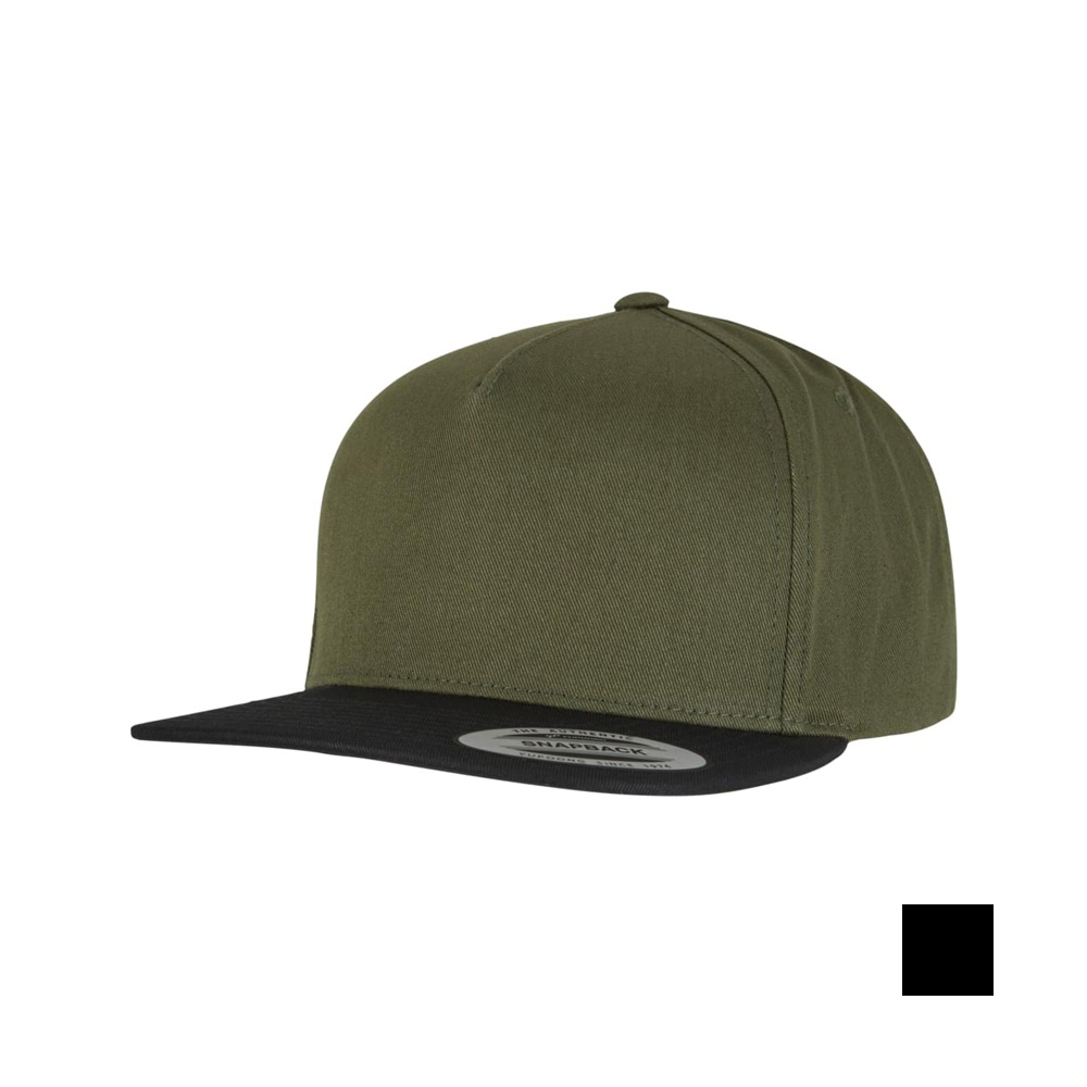 oliwkowo czarna czapka snapback 6007 Flexfit