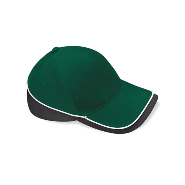 Bottle Green/Black/White - Kontrastowa czapka Teamwear Competition