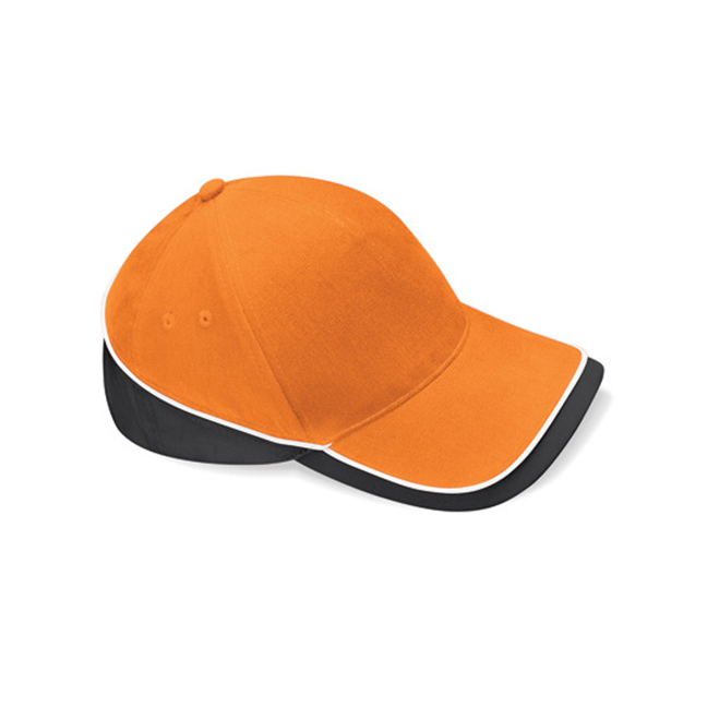 Orange/Black/White - Kontrastowa czapka Teamwear Competition