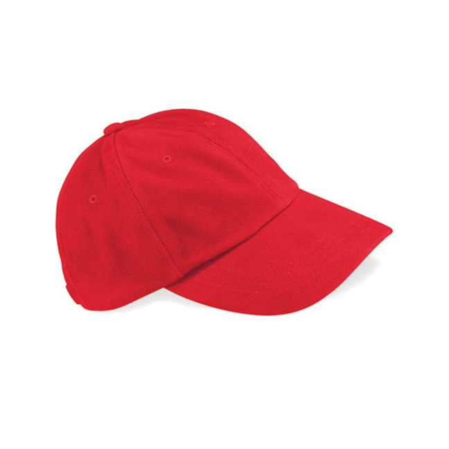 Classic Red - Czapka niskoprofilowa Heavy Brushed Cotton