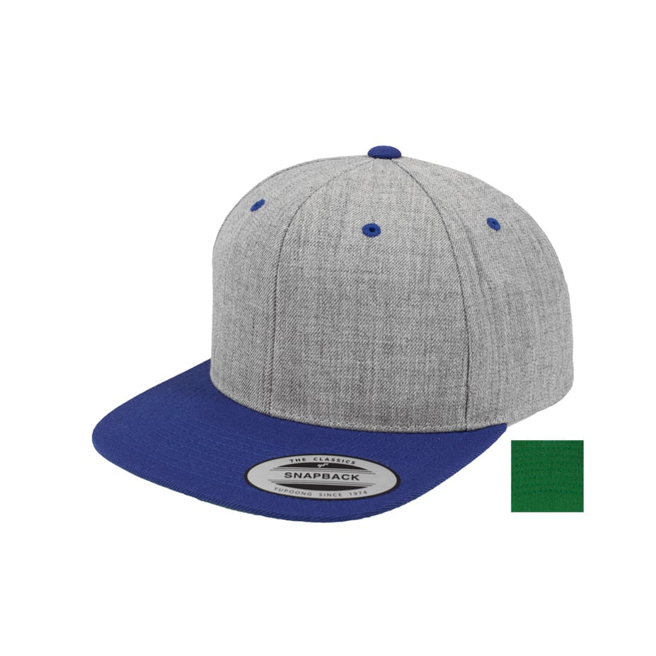 szaro-niebieski snapback flexfit z haftem