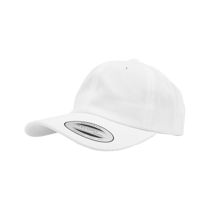 biała flexfit dad hat