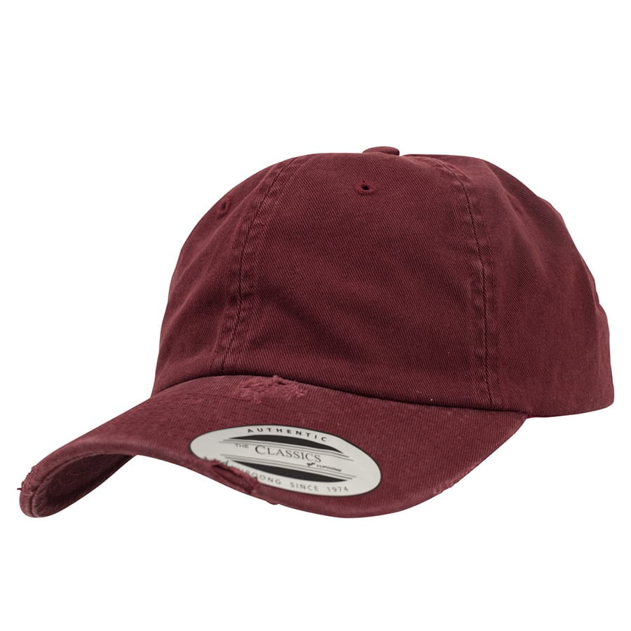 wiśniowa niskoprofilowa czapka flexfit
