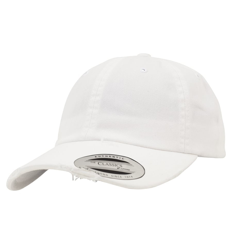 biała niskoprofilowa czapka flexfit