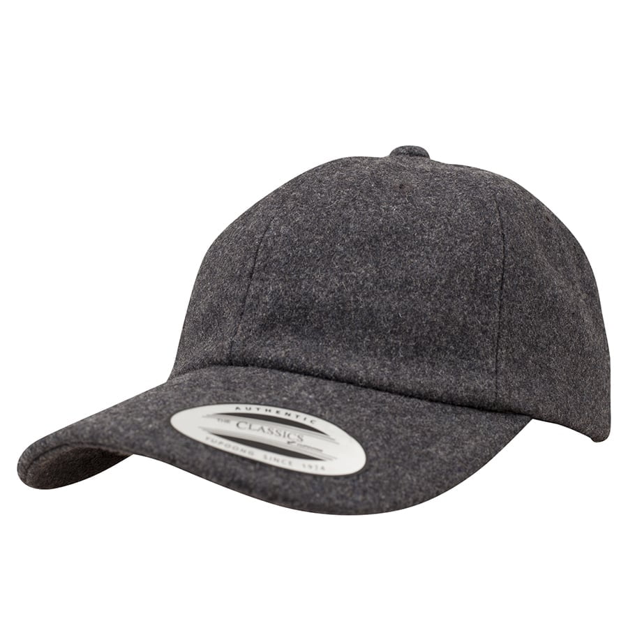 ciemnoszara wełniana czapka flexfit