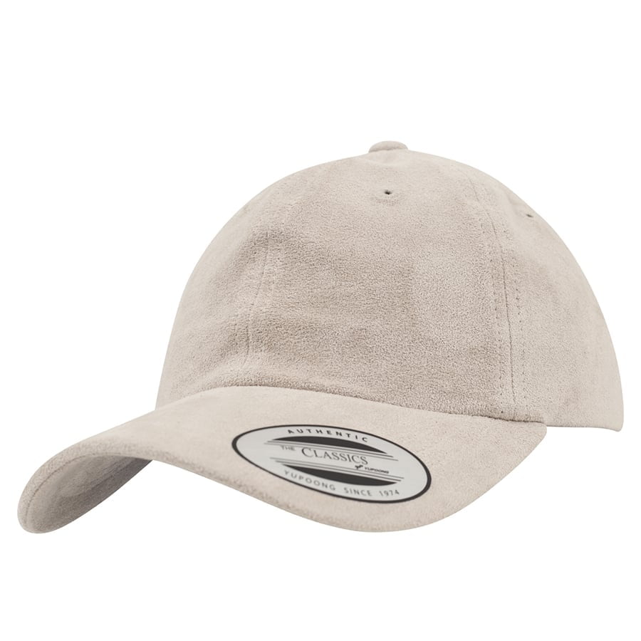 khaki velour dad hat