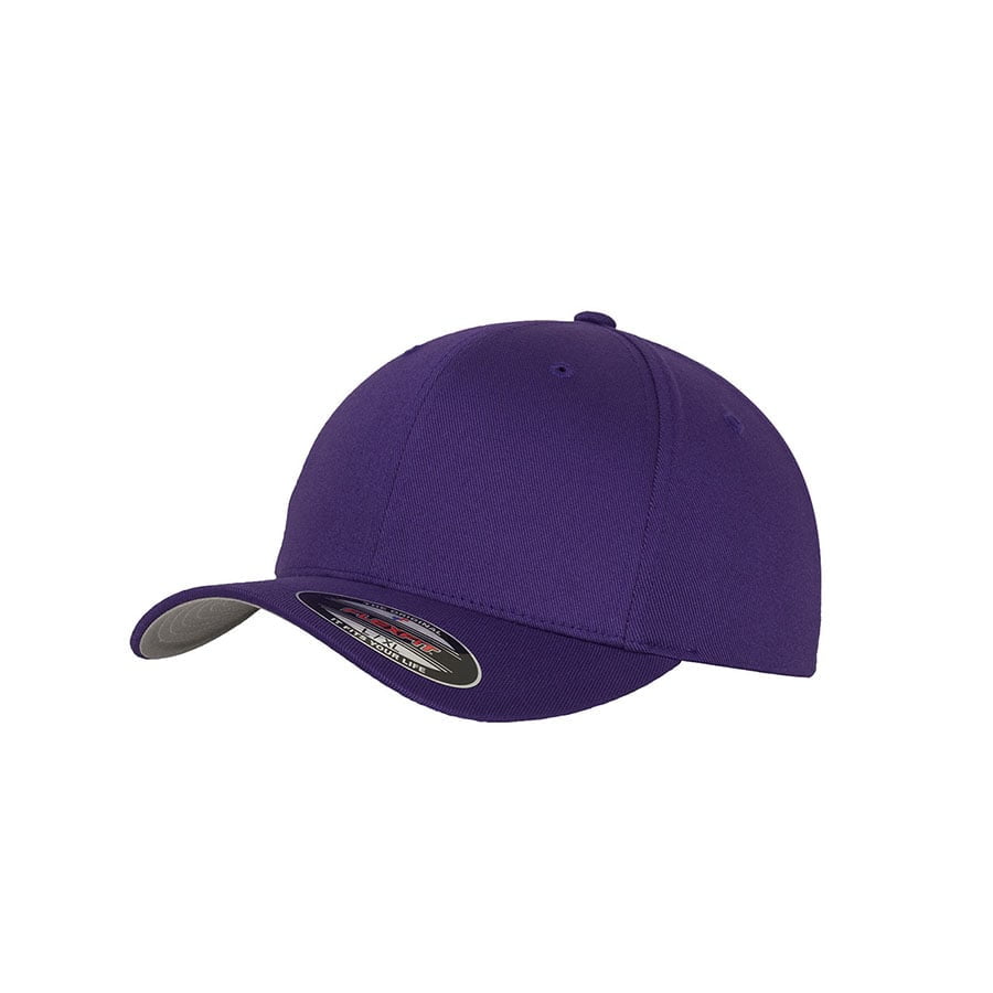fioletowa czapka flexfit wooly