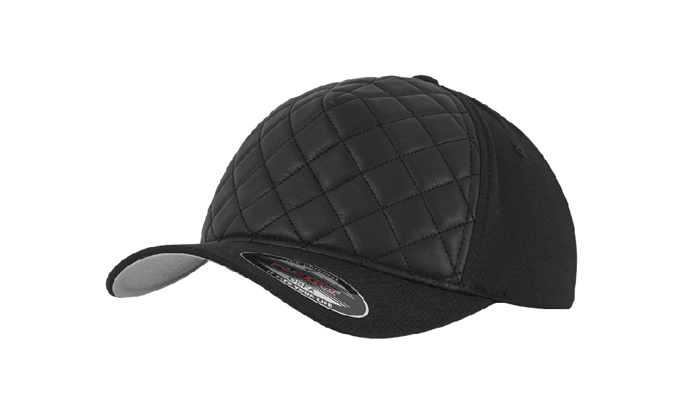 Black - Czapka Flexfit Diamond Quilted