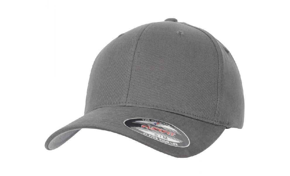 Grey - Czapka Flexfit Brushed Twill