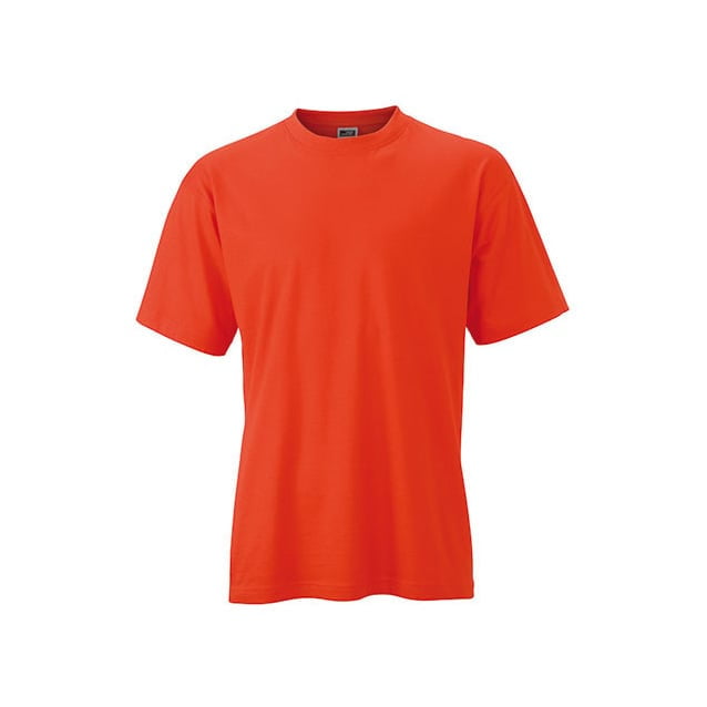 Pomarańczowa męska koszula z własnym drukiem firmowym Round t-medium James & Nicholson JN001