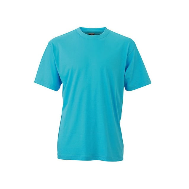 Niebieska męska koszula z własnym drukiem firmowym Round t-medium James & Nicholson JN001