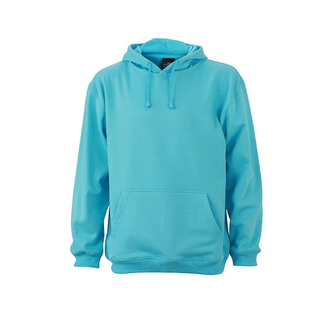 Turquoise - Męska bluza bez zamka Hooded Jacket