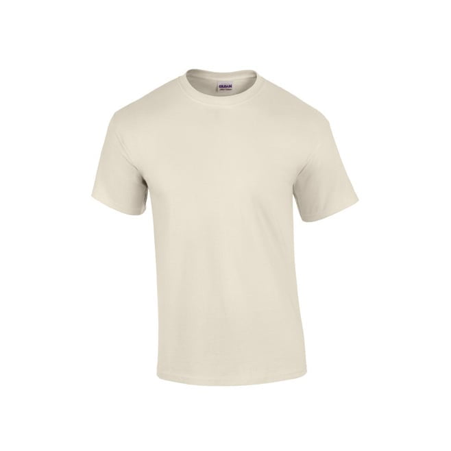 Beżowa koszulka reklamowa T-shirt Ultra Cotton Gildan 2000