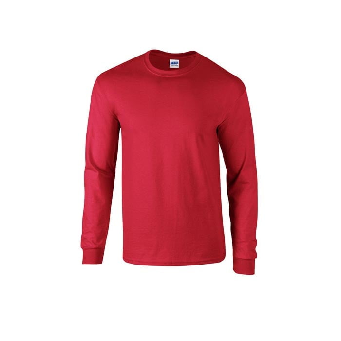 Czerwona koszulka z długim rękawem z własnym haftem lub drukiem Longsleeve T-Shirt Ultra Cotton™ Gildan 2400