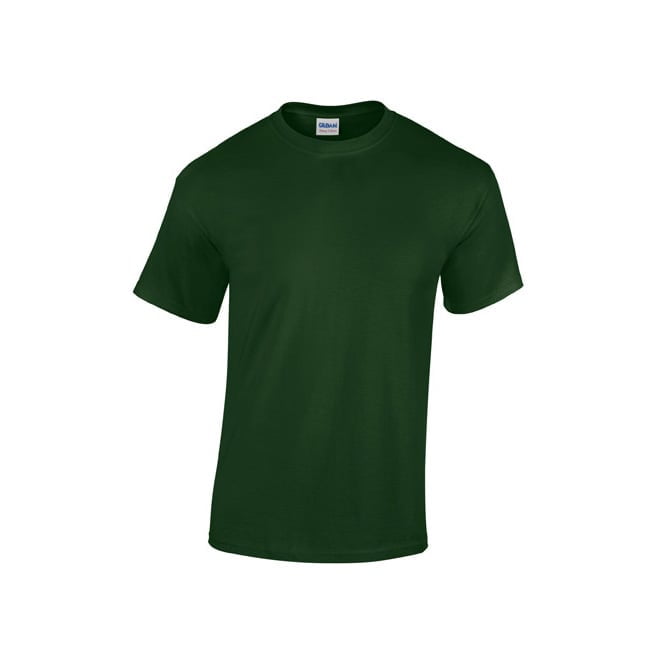 Prosta klasyczna zielona koszulka Heavy Cotton Gildan 5000