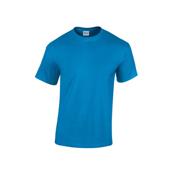 Prosta klasyczna niebieska koszulka Heavy Cotton Gildan 5000