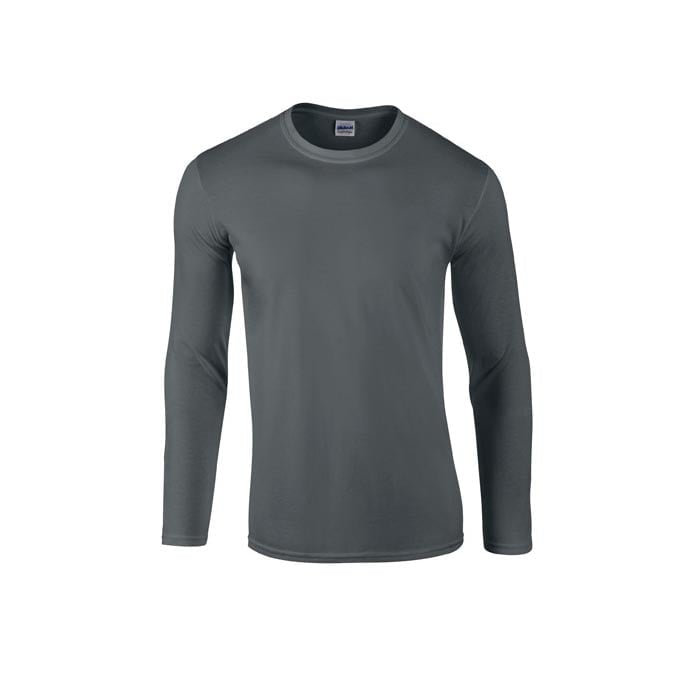 Dark grey longsleeve tee Gildan Softstyle 64400