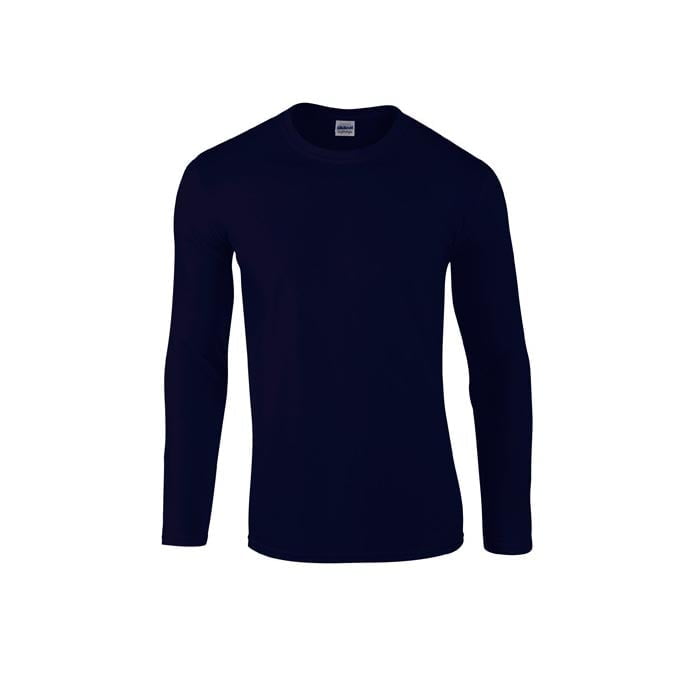 Navy longsleeve tee Gildan Softstyle 64400