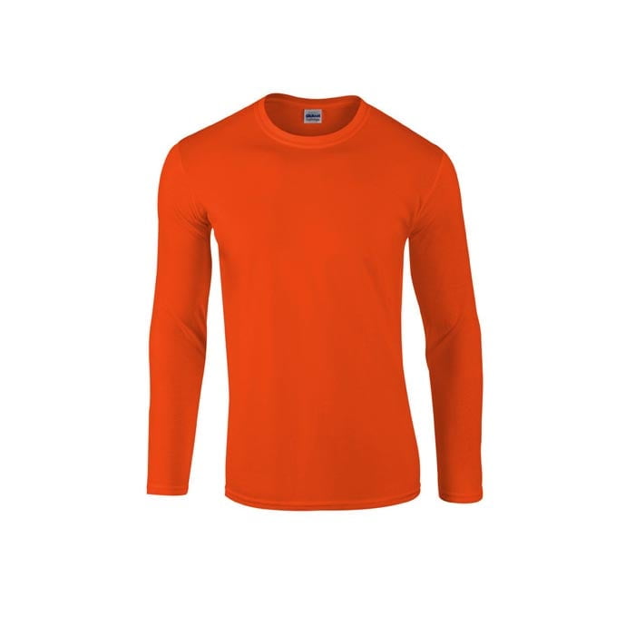 Red longsleeve tee Gildan Softstyle 64400