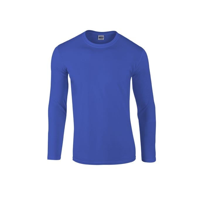 Blue longsleeve tee Gildan Softstyle 64400