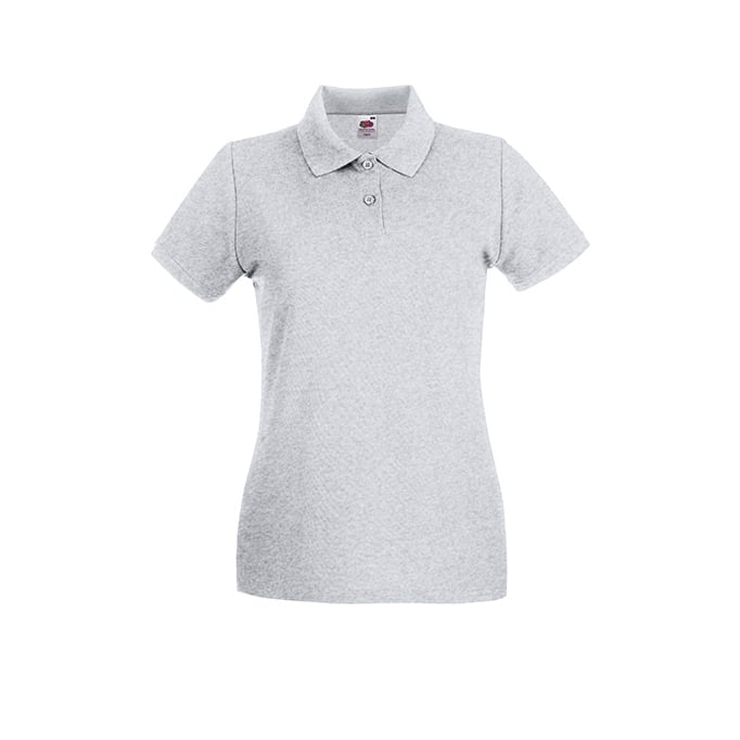 Heather Grey - Damska koszulka polo Premium Lady-Fit