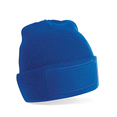 Czapka dzianinowa beanie z łatką