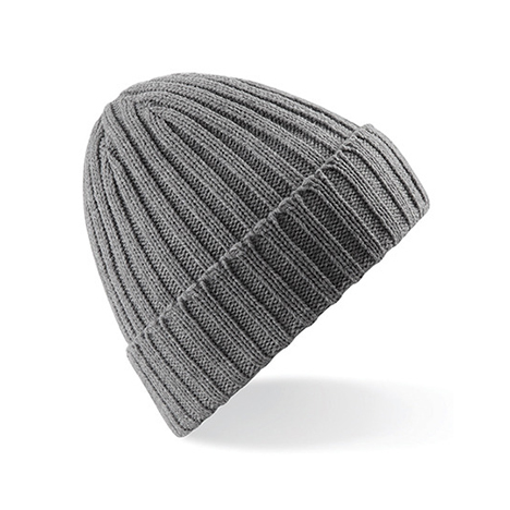 Heather Grey - Czapka zimowa Chunky Ribbed