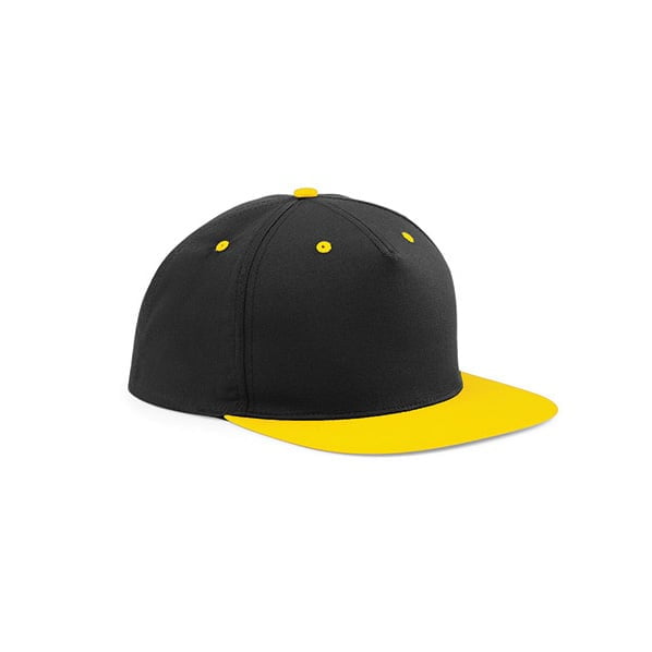 czarno-żółty czapka reklamowa z haftem