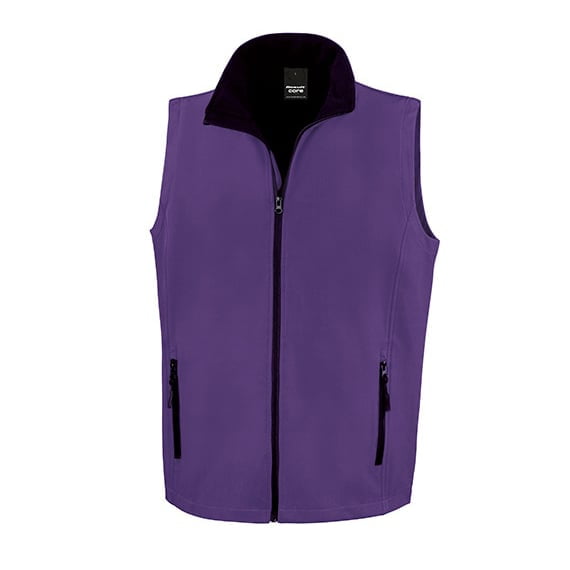 Purple - Herren Softshell Bodywarmer Printable