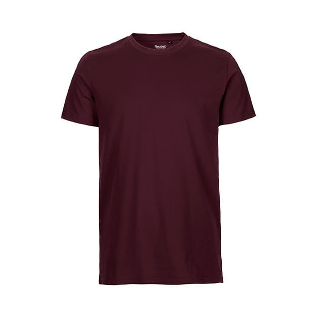 Bordeaux - Męski T-Shirt w serek Fairtrade