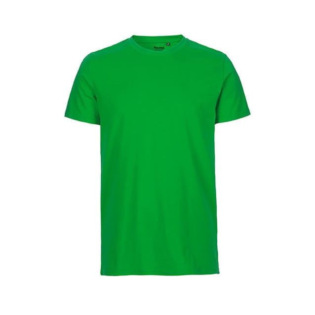 Green - Męski T-Shirt w serek Fairtrade