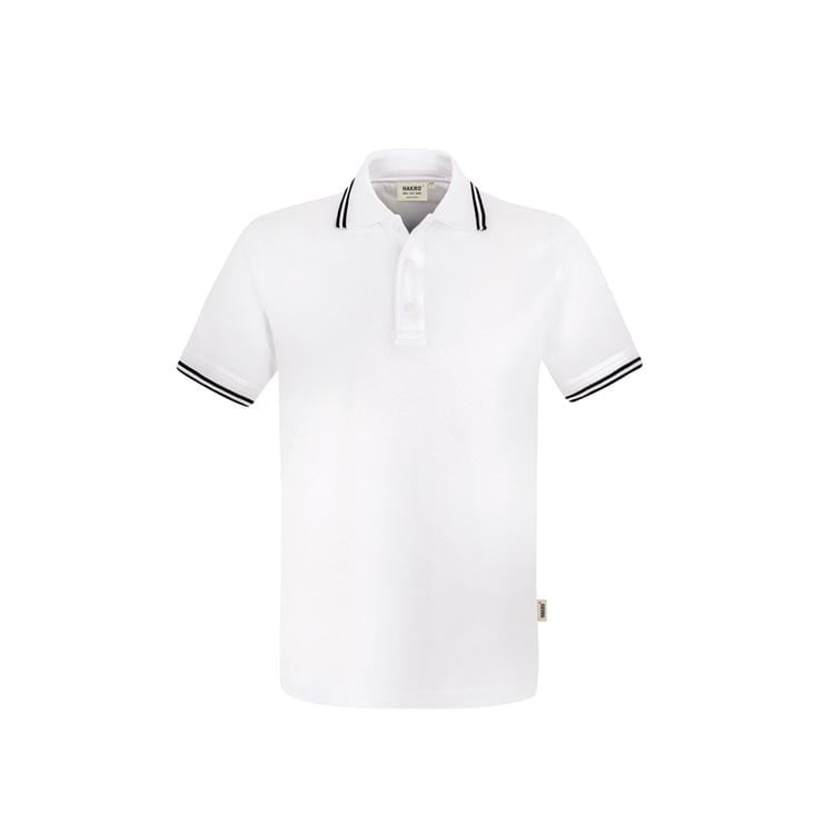 White - Męska koszulka polo Twin-Stripe 805