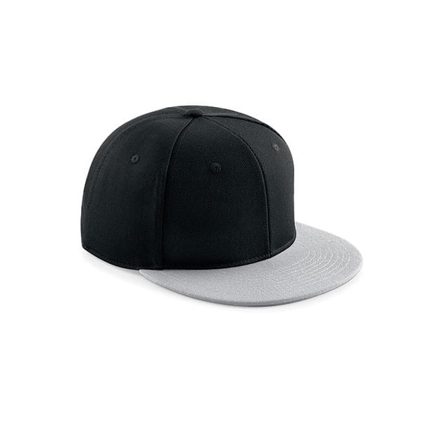 czarno-szary snapback z kontrastowym daszkiem