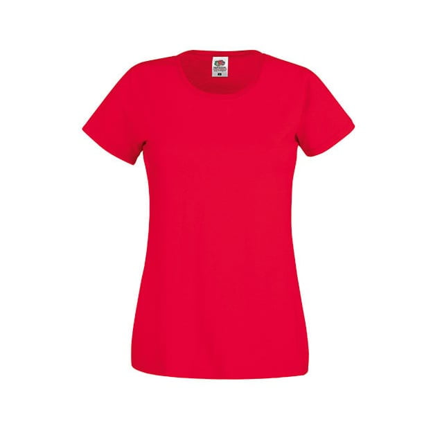 Damska koszulka czerwona Original Lady Fit Fruit of the Loom 61-420-0
