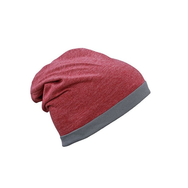 Wine Melange/Dark Grey - Czapka letnia Heather Beanie