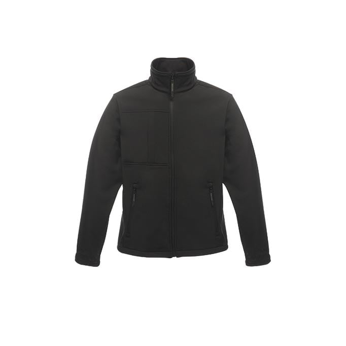 schwarz softshell mit stickerei