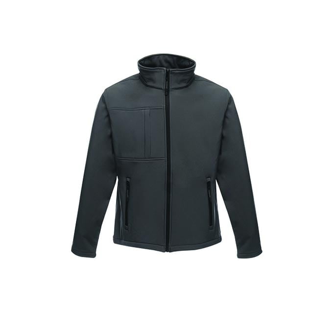 grau softshell mit stickerei