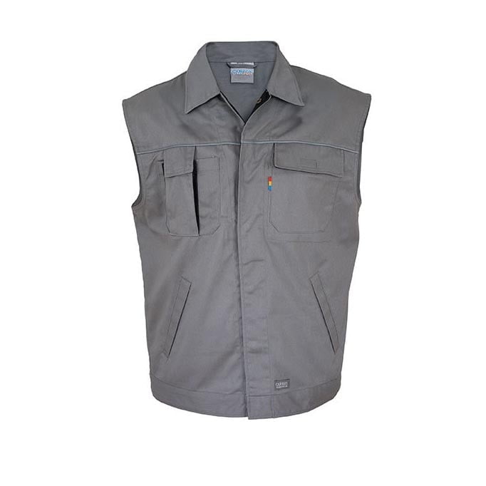 Grey - Contrast Work Vest