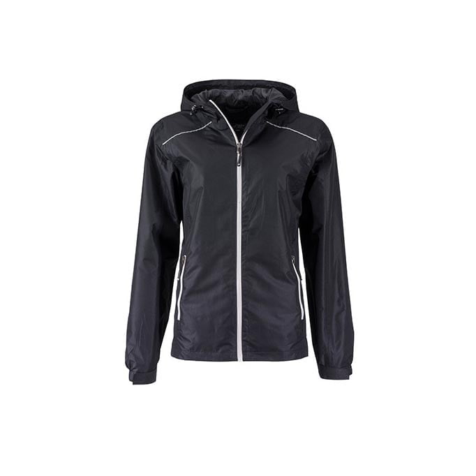 Black - Ladies` Rain Jacket