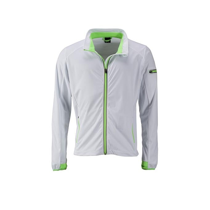 White - Men`s Sports Softshell Jacket