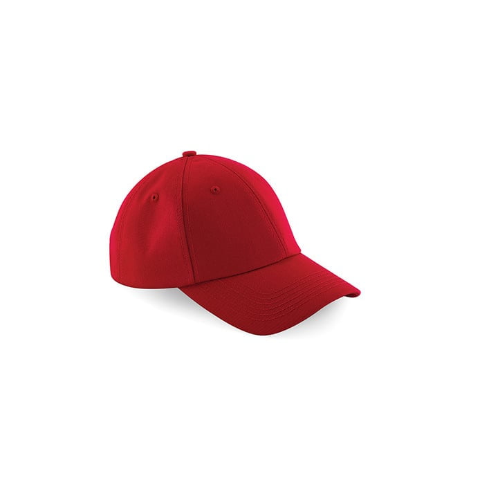 czerwona czapka reklamowa z haftem