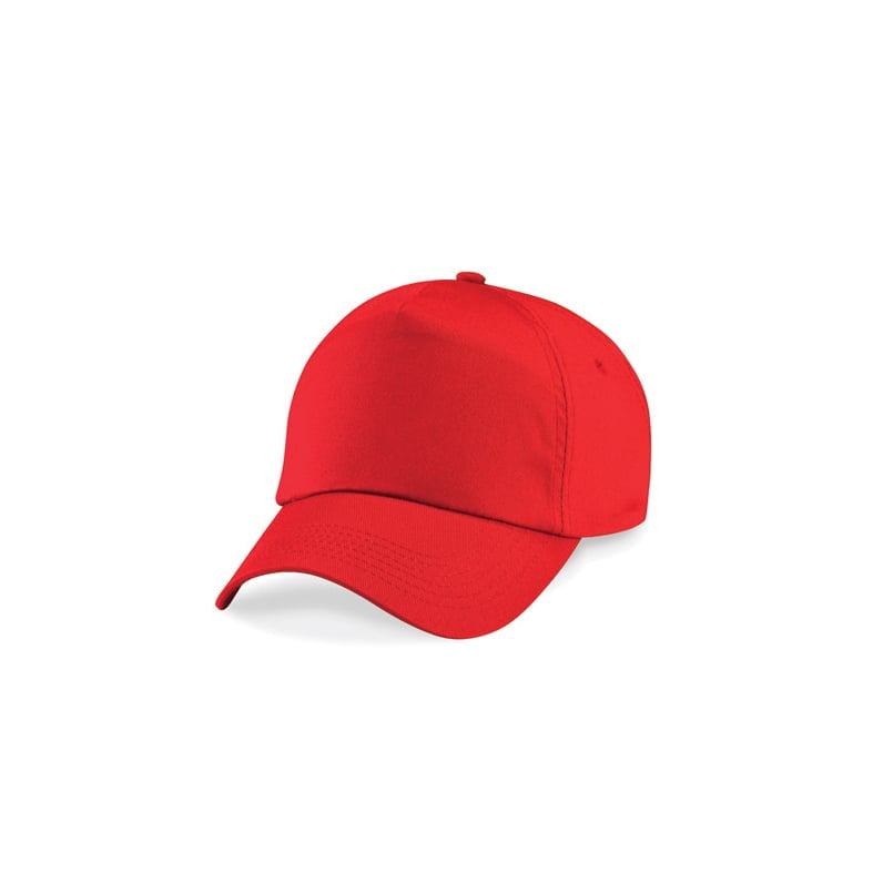 czerwona czapka 5-panelowa Beechfield