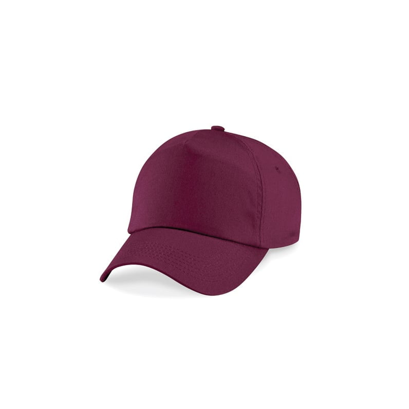 burgundy czapka 5-panelowa Beechfield