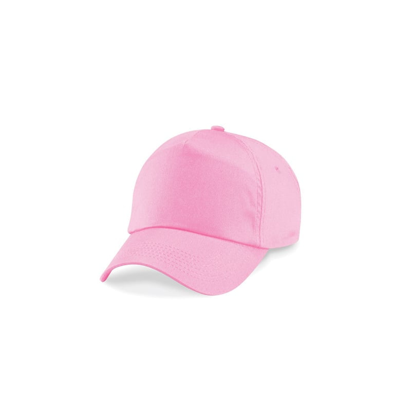 różowa czapka 5-panelowa Beechfield